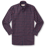 Akins Plaid Cotton Slub Sport Shirt - Mirror Lake Blue