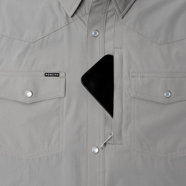 The Wildcatter Western Tuff-Thread Short Sleeve - Grey