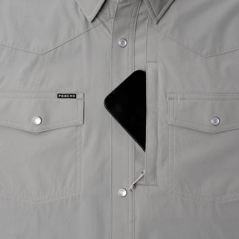 The Wildcatter Western Tuff-Thread Short Sleeve - Grey