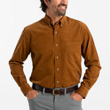 Whitman Cotton Corduroy Shirt - Dark Amber