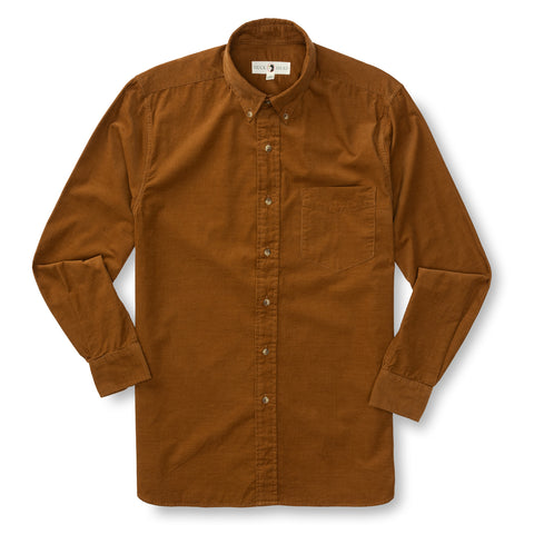 Whitman Cotton Corduroy Shirt - Dark Amber