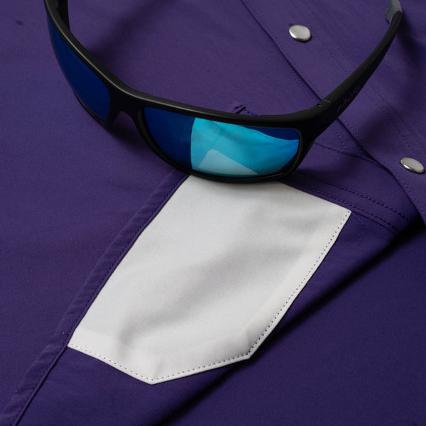 The Mike Western Short Sleeve - Purple LSU Logo