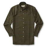 Clement Plaid Cotton Flannel Shirt - Dark Forest Green