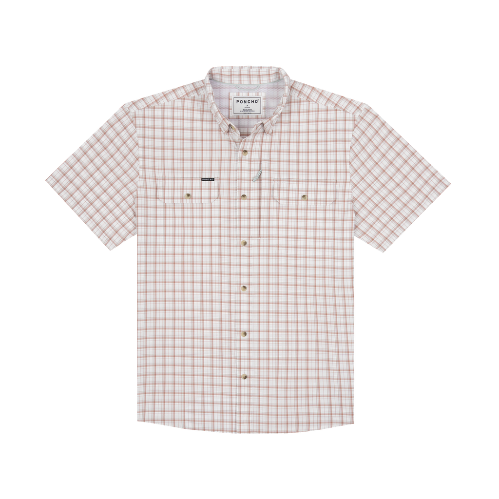 The Truck Norris Original Short Sleeve - Maroon Aqua White Plaid