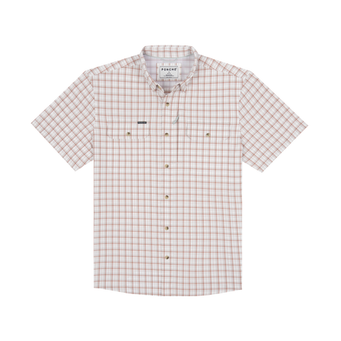 The Truck Norris Original Short Sleeve - Maroon Aqua White Plaid