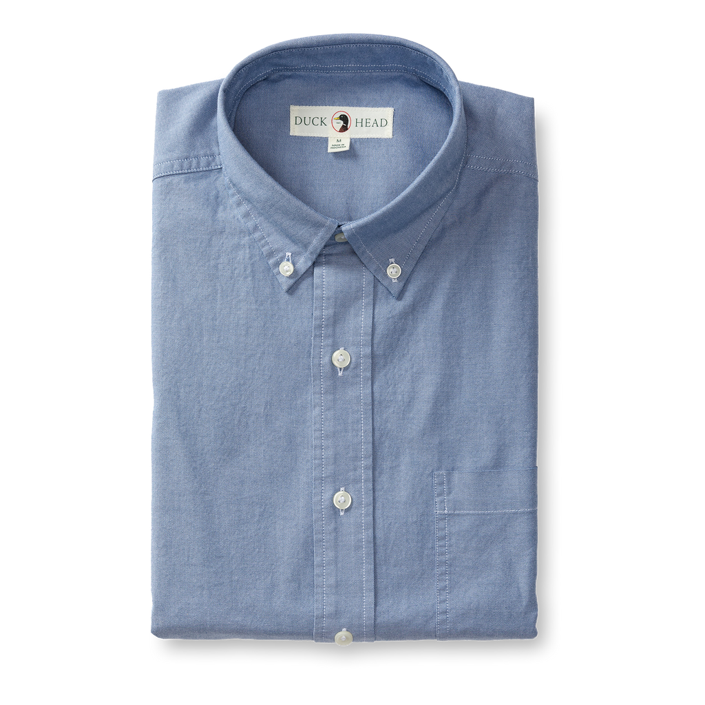 Morris Cotton Oxford Sport Shirt - Varsity Blue