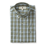 Wester Plaid Performance Poplin Sport Shirt - Deep Lichen Olive