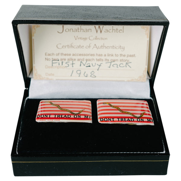 1968 First Navy Jack Postage Stamp Cufflinks