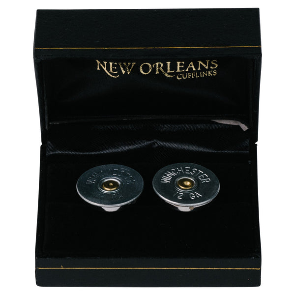  Nickel 12 Gauge Shotgun Shell Cufflinks