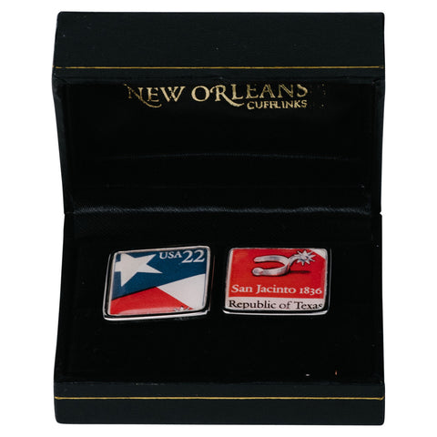 1986 Republic of Texas Stamp Cufflinks