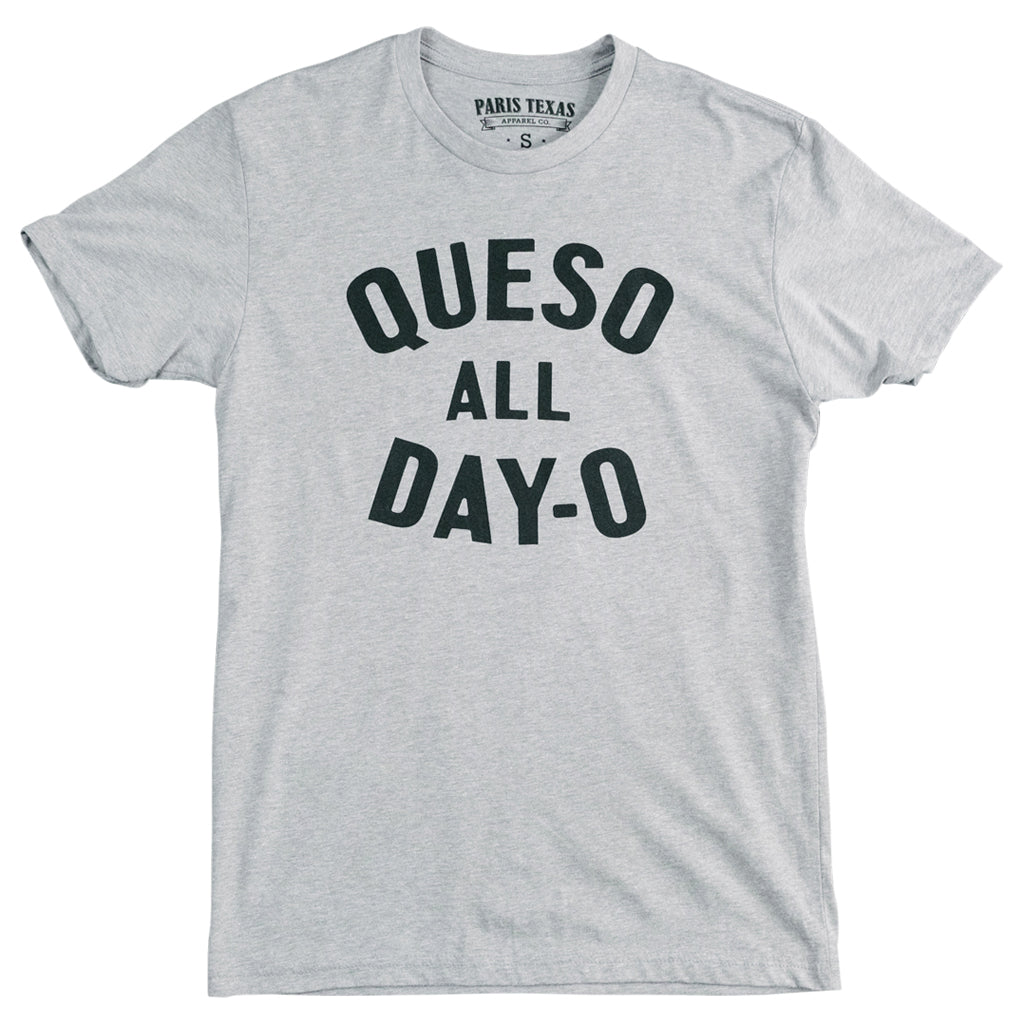 Queso All Day-O T-Shirt - Heather Gray