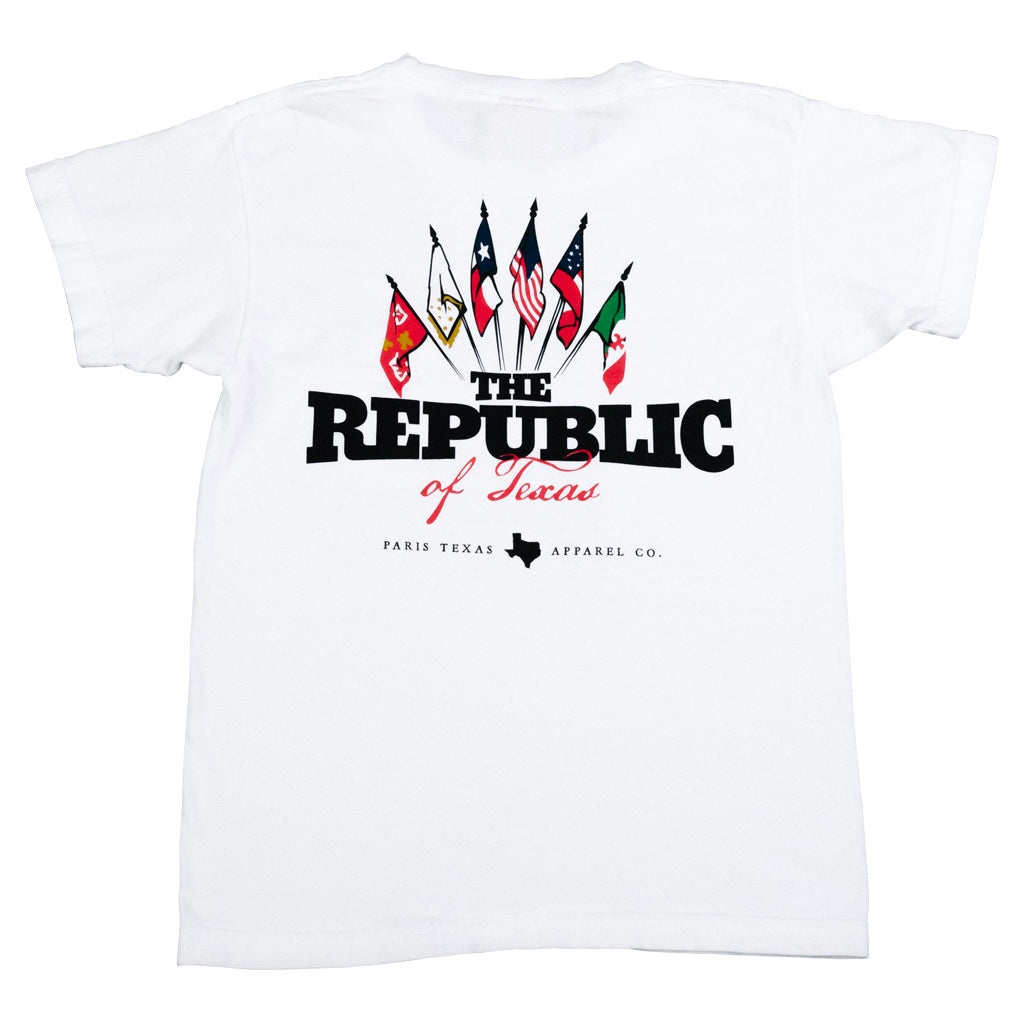 Boys The Republic of Texas Pocket T-Shirt - White