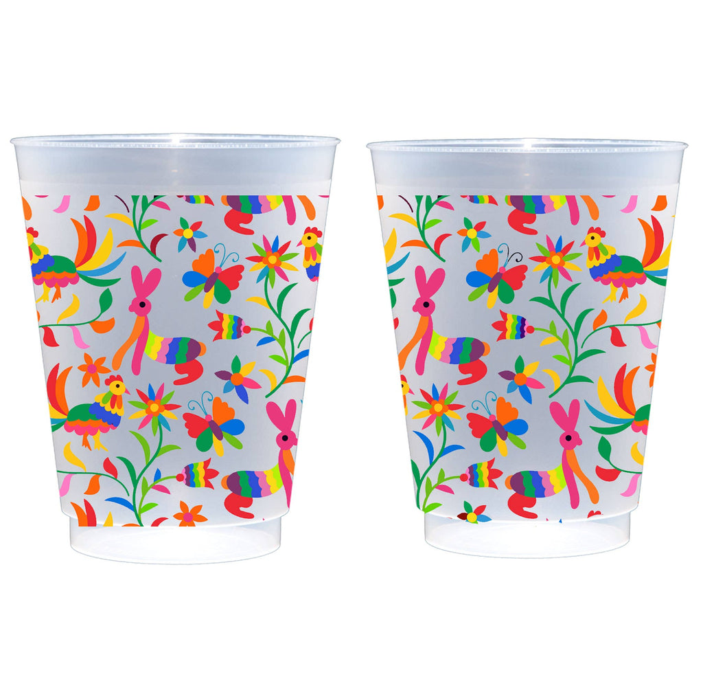 Otomi Pattern Wrapped Shatterproof Cups