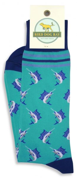 Marlin Madness Socks - Turquoise