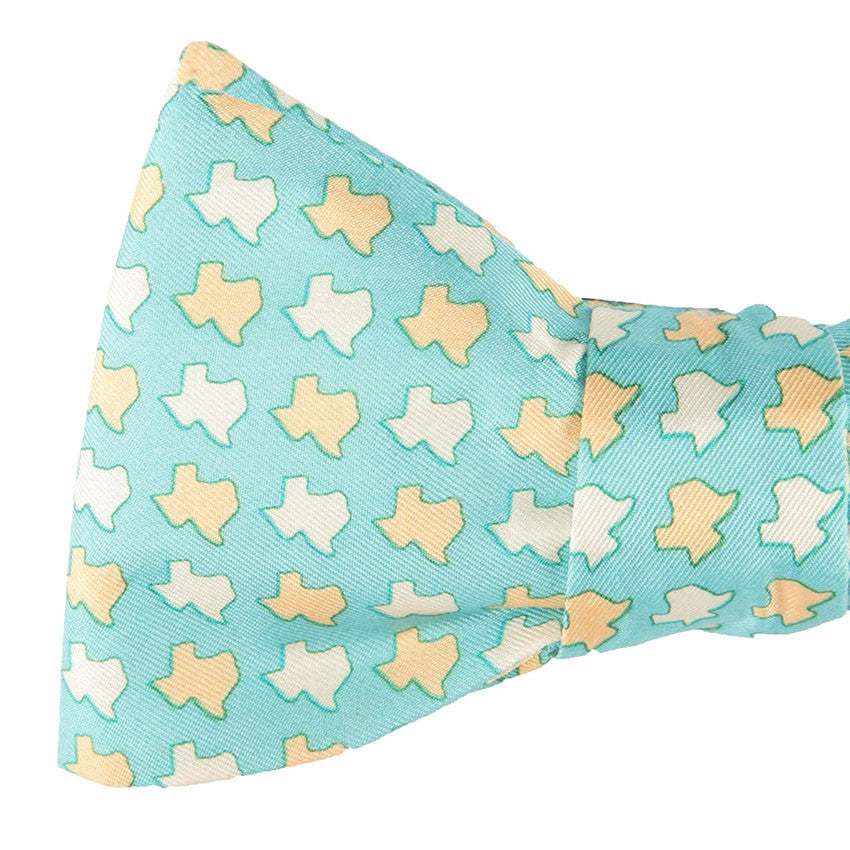 Texas States Bow Tie - Aqua