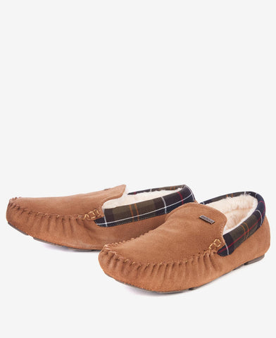 Barbour Monty Slippers - Camel Suede
