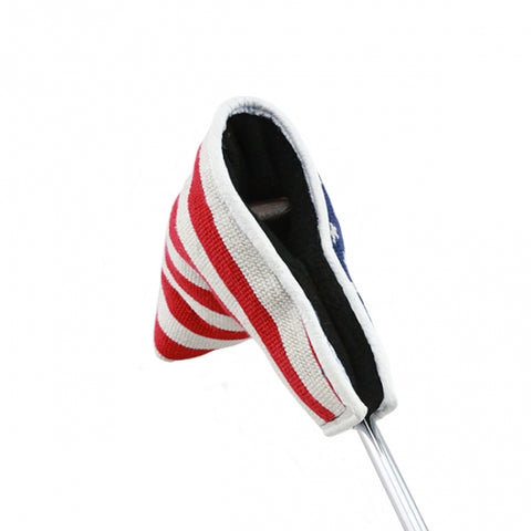 Big American Flag Needlepoint Putter Headcover