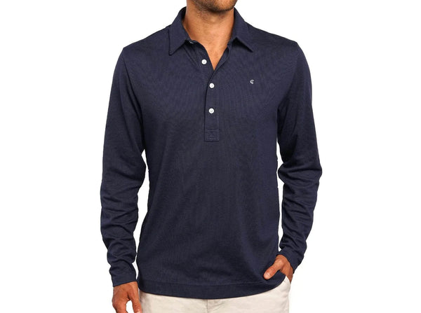 Long Sleeve Range Polo - Navy