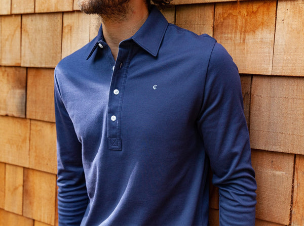 Long Sleeve Range Polo - Navy