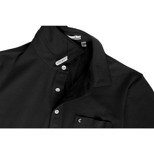 Criquet_Stretch_Players_Shirt_Black_Top