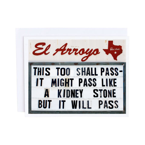 El Arroyo Card - Kidney Stone