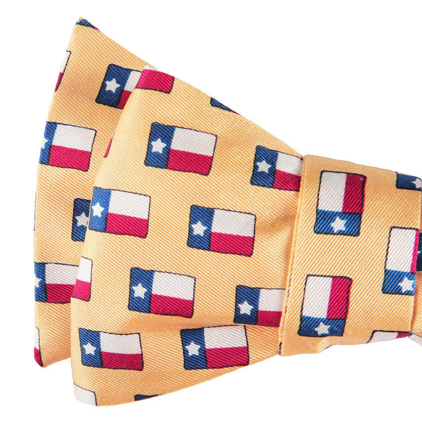 Lone Star Flag Bow Tie - Yellow