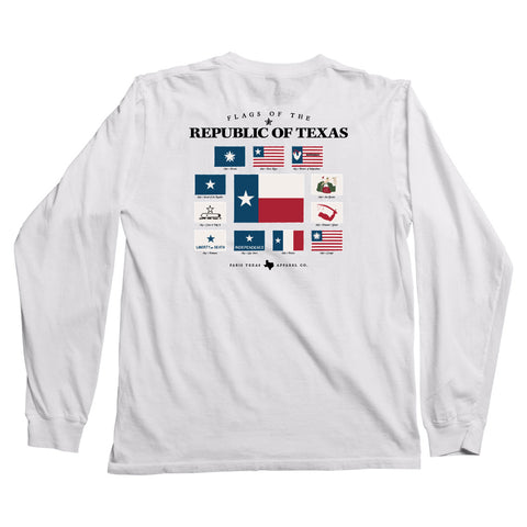 Flags of the Republic Long-Sleeve Pocket T-Shirt - White