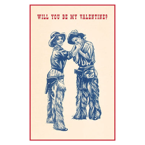 Cowgirl and Cowboy Valentines Card