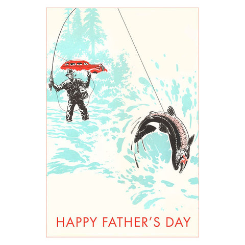 Man Fly Fishing, Happy Father's Day Card