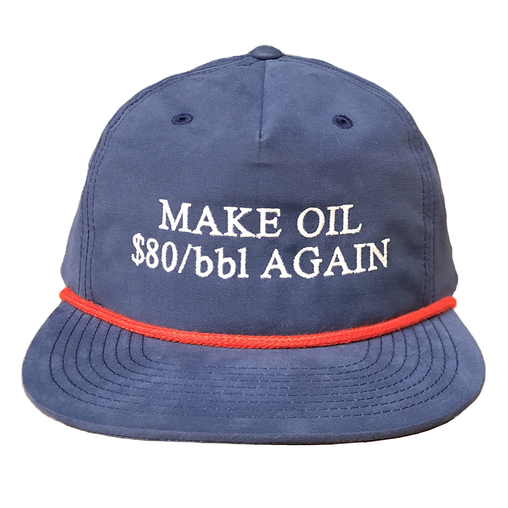Make Oil $80/bbl Again Camp Hat Navy