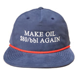 Make Oil $80/bbl Again Camp Hat Navy
