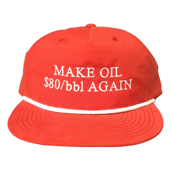 Make Oil $80/bbl Again Camp Hat Red