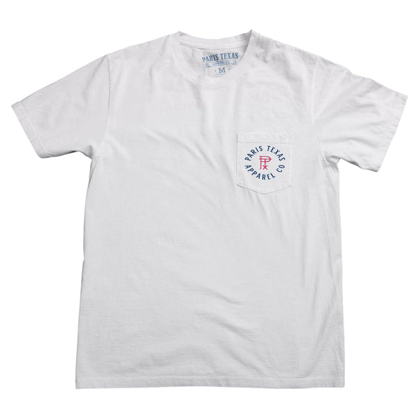Lone Star Flag Pocket T-Shirt - White