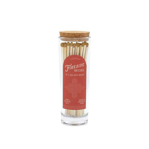 Fireside Tall Safety Matches - Matte Gold