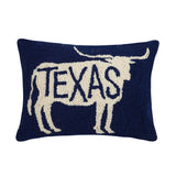 Texas Longhorn Pillow - Navy