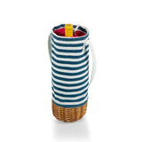 Malbec Insulated Canvas and Willow Wine Bottle Basket
