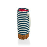 Malbec Insulated Canvas and Willow Wine Bottle Basket
