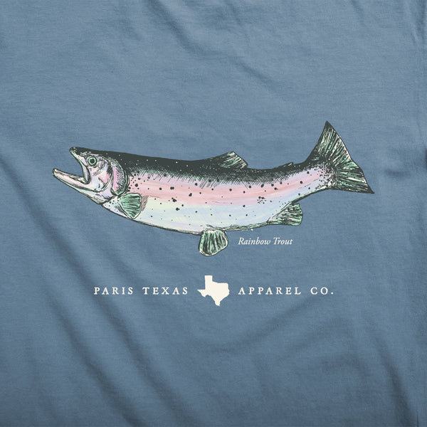 Paris Texas Apparel Co Rainbow Trout Pocket T-Shirt - Slate XL