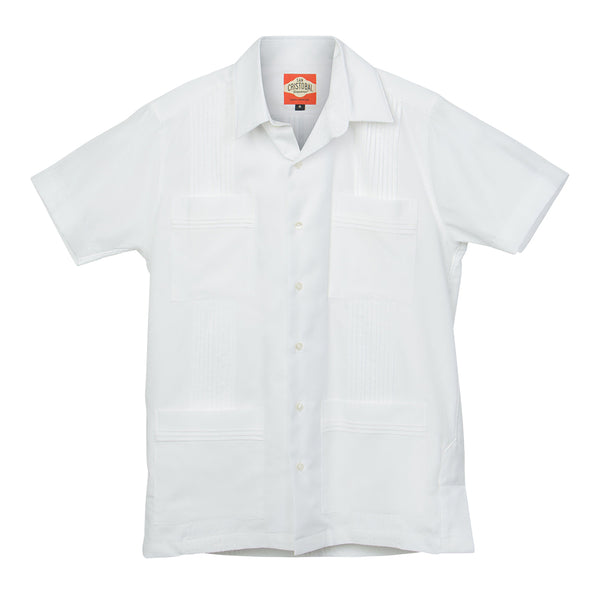 Dictator Guayabera, Mexican Shirt for Men - White Woven