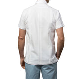 Dictator Guayabera, Mexican Shirt for Men - White Woven 3