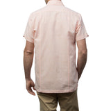 El Presidente Guayabera, Mexican Shirt for Men - Light Orange Linen 3