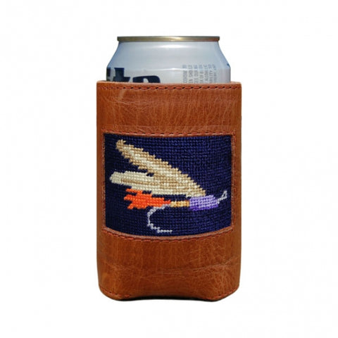 Fishing Fly Needlepoint Can Cooler