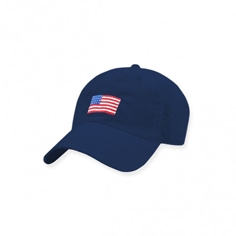 American Flag Needlepoint Performance Hat - Navy