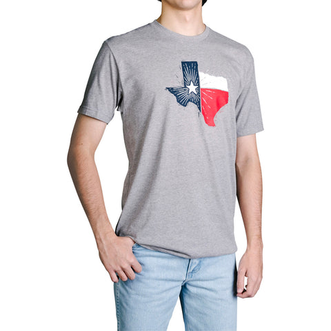 Texas State Flag T-Shirt - Heather Gray
