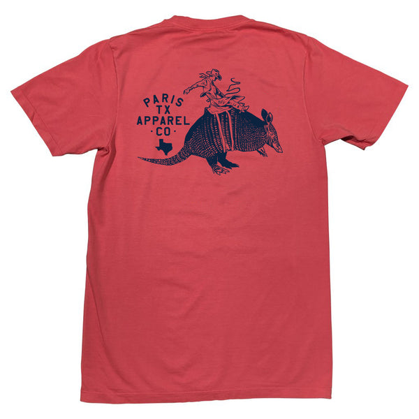 Armadillo Cowboy Pocket T-Shirt - Brick