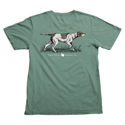 Pointer Hunting Dog Pocket T-Shirt - Pine