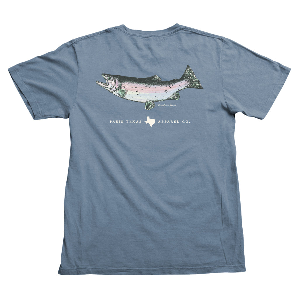 Rainbow Trout Pocket T-Shirt - Slate
