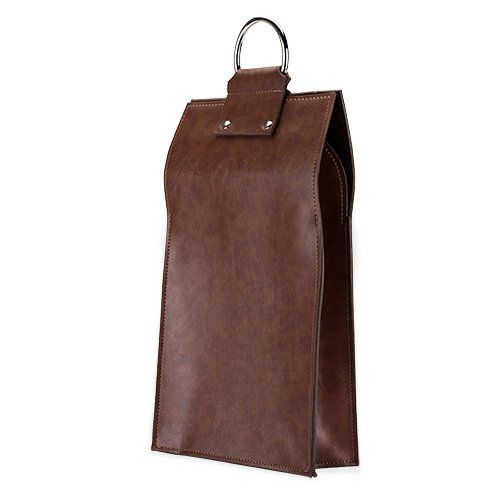 True_Brands_BrownFaux_Leather_Double_Bottle_Wine_Tote