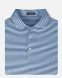 Edward Stripe Performance Polo - Luxe Blue/Morning Blue