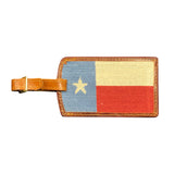 Vintage Texas Flag Needlepoint Luggage Tag